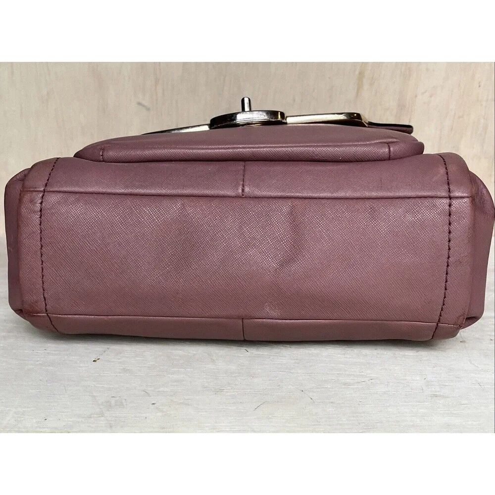 Vintage COACH MADISON LEATHER SATCHEL BAG PURSE PINK MAUVE 27350